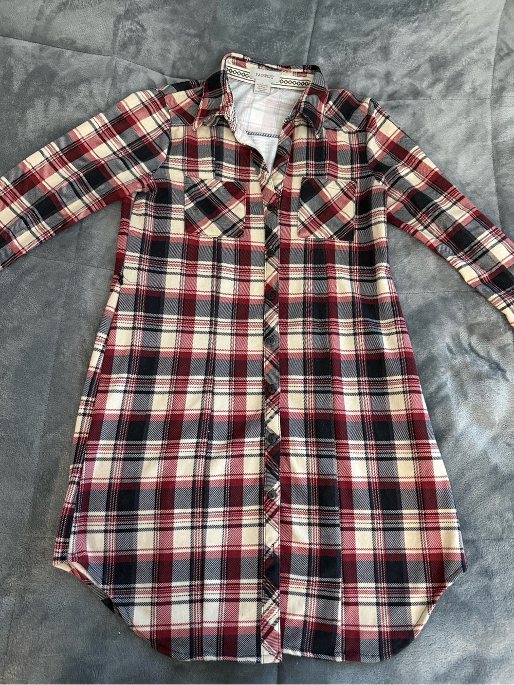 Plaid Button-Up Shirt
